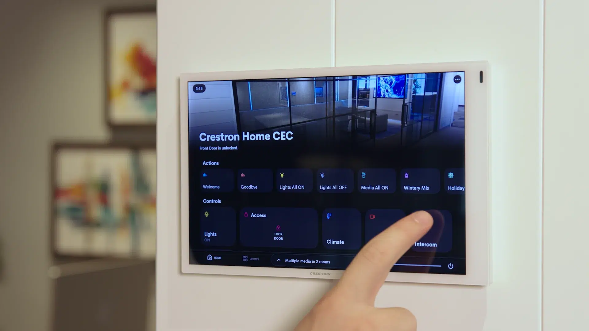 crestron control panel